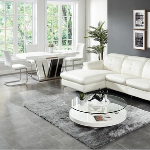 Relaxsofa Ecksofa Leder - Ecke Links - Elfenbeinfarben - LISMORE