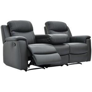 Relaxsofa Leder 3-Sitzer - Anthrazit - EVASION