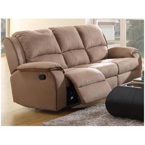 Relaxsofa 3-Sitzer - Microfaser - Taupe - HERNANI