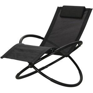 Relaxstuhl  Rio - schwarz - Materialmix - 77 cm - 92 cm - 152 cm | Möbel Kraft