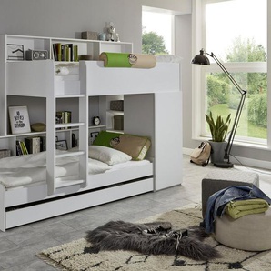 Relita Etagenbett, 2 Schlafgelegenheiten, Kleiderschrank, Regalablagen u. Bettschublade