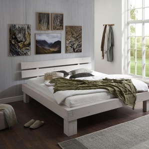 Futonbett RELITA Bellmund Betten Gr. Liegefläche B/L: 180 cm x 200 cm Betthöhe: 39,5 cm, kein Härtegrad, ohne Matratze, weiß (weiß transparent) Futonbetten