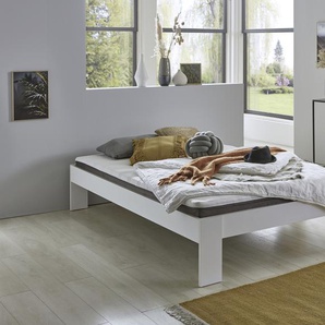 Futonbett RELITA Lian Betten Gr. Mit Rollrost und Bonnell-Federkernmatratze, Liegefläche B/L: 140 cm x 200 cm Betthöhe: 13,7 cm, Gewicht bis: 80 kg H2/H3, Bonnell-Federkernmatratze, weiß Futonbetten frei im Raum stellbar