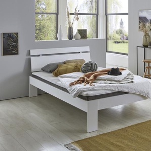 Futonbett RELITA Lian Betten Gr. Mit Rollrost und Bonnell-Federkernmatratze, Liegefläche B/L: 140 cm x 200 cm Betthöhe: 13,7 cm, Gewicht bis: 80 kg H2/H3, Bonnell-Federkernmatratze, weiß Futonbetten mit Kopfteil