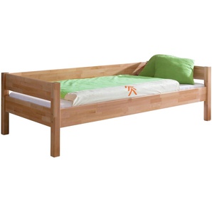 Massivholzbett RELITA Betten Gr. Liegefläche B/L: 90 cm x 200 cm Höhe: 63 cm, kein Härtegrad, ohne Matratze, braun (buche massiv natur lackiert) Massivholzbetten Betten wahlweise mit Matratze