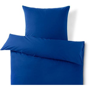 Renforcé-Bettwäsche, blau, Normalgröße