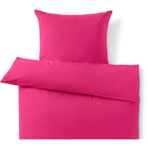 Renforcé-Bettwäsche, pink, Normalgröße