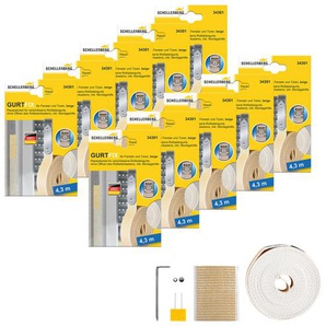 Reparatur-Set SCHELLENBERG Rollladen Gurtfix für das Rollladensystem Maxi, beige, 10 St., Reparatur-Sets, für alte Gurtbänder in unterschiedlichen Farben, 23 mm x 4,3 m