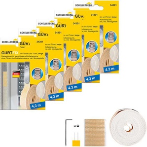 Reparatur-Set SCHELLENBERG Rollladen Gurtfix für das Rollladensystem Maxi, beige, 5 St., Reparatur-Sets, für alte Gurtbänder in unterschiedlichen Farben, 23 mm x 4,3 m