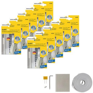 Reparatur-Set SCHELLENBERG Rollladen Gurtfix für das Rollladensystem Maxi, grau, 10 St., Reparatur-Sets, für alte Gurtbänder in unterschiedlichen Farben, 23 mm x 4,3 m