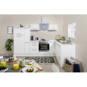 Respekta Eckküche Premium 2.0, Weiß, Metall, 1,3 Schubladen, nur wie online abgebildet bestellbar, 290x200 cm, Fsc, links aufbaubar, rechts aufbaubar, Küchen, Eckküchen