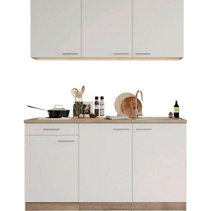 RESPEKTA Küche Luis, Duo Kochfeld, wahlweise mit Mikrowelle, Korpus Eiche Sägerau, Breite 150 cm, in exclusiver Konfiguration für