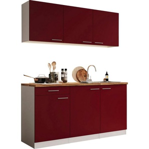 RESPEKTA Küche Luis, mit Duo Kochfeld, wahlweise mit Mikrowelle, Korpus Weiß, Breite 150 cm, in exclusiver Konfiguration für