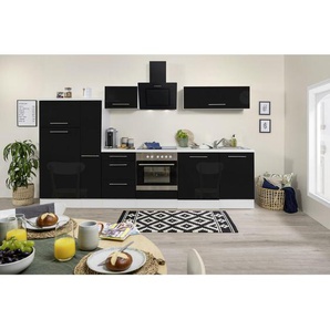Respekta Küchenblock Premium 2.0 , Schwarz, Weiß , Metall , 1,3 Schubladen , 310 cm , FSC , links aufbaubar, rechts aufbaubar , Küchen, Küchenzeilen & Küchenblöcke, Küchenzeilen mit Geräten