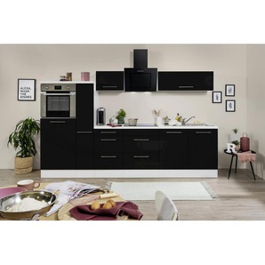 Respekta Küchenblock Premium 2.0 , Schwarz, Weiß , Metall , 2,5 Schubladen , A , 300 cm , FSC , links aufbaubar, rechts aufbaubar , Küchen, Küchenzeilen & Küchenblöcke, Küchenzeilen mit Geräten