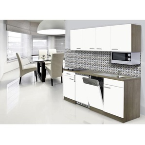 Respekta Küchenblock , Weiß, Eiche , 1 Schubladen , 195 cm , Küchen, Küchenzeilen & Küchenblöcke