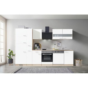 Respekta Küchenblock , Weiß, Eiche , 1 Schubladen , 310 cm , Küchen, Küchenzeilen & Küchenblöcke
