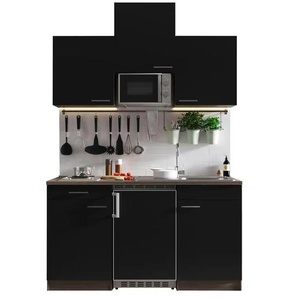 Küchenzeile | schwarz | 150 cm | 200 cm |