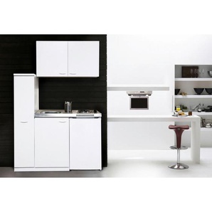 Respekta Miniküche Miniküche , Weiß , Kunststoff , 1,1 Schubladen , 130 cm , links aufbaubar, rechts aufbaubar , Küchen, Miniküchen