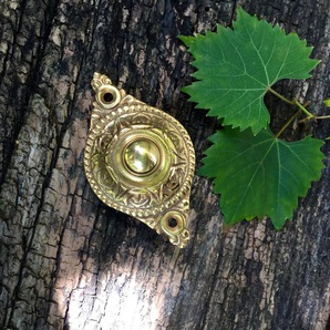 Retro - Gründerzeit Klingel, Nostalgie Türklingel in Messing, Jahrhundertwende