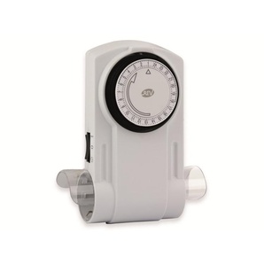 REV Zeitschaltuhr mechanisch, mit 2-fach Steckdose, weiß 0025600103