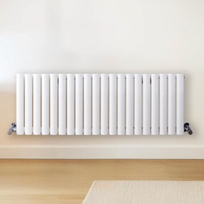 Revive 400x1180mm 644W Niedriger Design Heizkörper Horizontal Weiß Einlagig, von Hudson Reed
