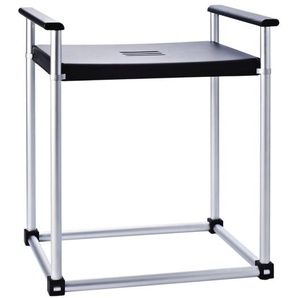 RIDDER Badhocker Zac XXL Schwarz PU/Aluminium
