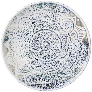 Ritzenhoff Breker Dessertteller Liugi, Blau, Grün, Beige, Keramik, rund, Essen & Trinken, Geschirr, Teller, Kuchenteller