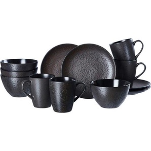 Ritzenhoff Breker Frühstücksservice Kitwe, Schwarz, Keramik, 12-teilig, Essen & Trinken, Geschirr, Geschirr-Sets, Kaffeeservice