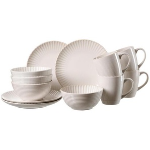 Ritzenhoff Breker Frühstücksservice Milla, Creme, Keramik, 12-teilig, 18x24x39 cm, Essen & Trinken, Geschirr, Geschirr-Sets, Kaffeeservice