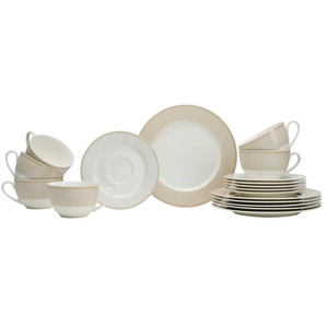 Ritzenhoff & Breker Kaffeeservice  18-teilig  GEO ¦ beige ¦ Porzellan