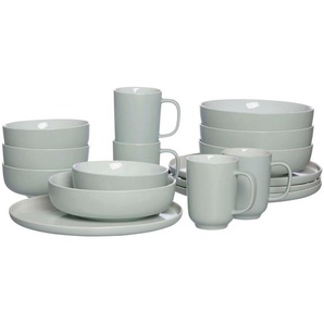 Ritzenhoff Breker Kombiservice Jasper, Mintgrün, Keramik, 16-teilig, 320 ml, 39x34x41 cm, Essen & Trinken, Geschirr, Geschirr-Sets, Kombiservice