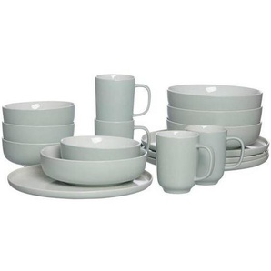Ritzenhoff Breker Kombiservice Jasper, Mintgrün, Keramik, 16-teilig, 320 ml, 39x34x41 cm, Essen & Trinken, Geschirr, Geschirr-Sets, Kombiservice