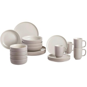 Ritzenhoff Breker Kombiservice Jasper, Taupe, Keramik, 20-teilig, Uni, 285 ml,500 ml, Lfgb, Essen & Trinken, Geschirr, Geschirr-Sets, Kombiservice
