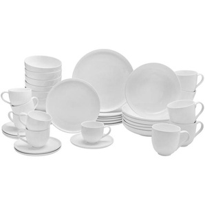 Ritzenhoff Breker Kombiservice Skagen, Weiß, Keramik, 42-teilig, Uni, 220 ml,220 ml,440 ml,700 ml, Lfgb, Essen & Trinken, Geschirr, Geschirr-Sets, Kombiservice