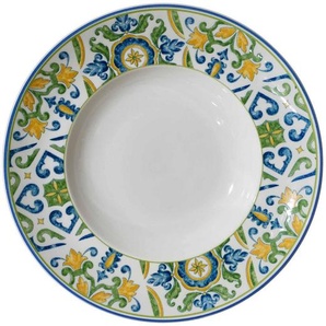 Ritzenhoff Breker Pastateller, Blau, Gelb, Grün, Keramik, Mosaik, rund, Lfgb, lebensmittelecht, Essen & Trinken, Geschirr, Teller, Pastateller