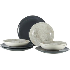 Ritzenhoff & Breker Tafelservice 8-teilig Cecina ¦ grau ¦ Steinzeug/Steingut ¦ Maße (cm): B: 34 H: 22