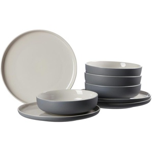 Ritzenhoff & Breker Tafelservice  8-teilig  Jasper ¦ grau ¦ Steinzeug/Steingut ¦ Maße (cm): B: 30 H: 34