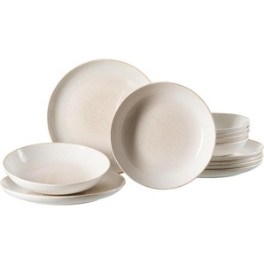 Ritzenhoff Breker Tafelservice Cara, Creme, Weiß, Keramik, 12-teilig, 29x19x29 cm, Essen & Trinken, Geschirr, Geschirr-Sets, Tafelservice