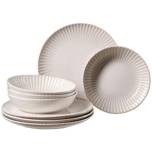 Ritzenhoff Breker Tafelservice Milla, Creme, Keramik, 8-teilig, 19x28x28 cm, Essen & Trinken, Geschirr, Geschirr-Sets, Tafelservice