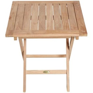 RIVA Beistelltisch 50x50, 4-eckig, Teakholz, geschraubt, klappbar,