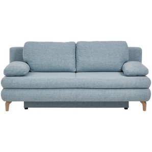 ROB Schlafsofa, mit Bettkasten, Bezug: 55-6451, Füße Buche natur, Rücken echt, Liegefläche 140x200cm