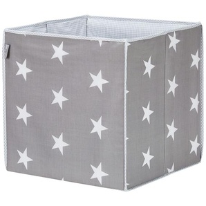 Roba Aufbewahrungsbox   Little Stars ¦ grau ¦ Stoffbezug: 65% Polyester, 35% Baumwolle, Füllung: Pappe ¦ Maße (cm): B: 34 H: 34 T: 34