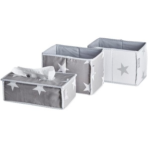 Roba Feuchttuchorganizer   Little Stars ¦ grau ¦ Füllung: Pappe, Bezug: 65% Polyester, 35% Baumwolle