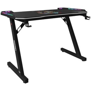 Roba Gaming Tisch mit LED, Becher- und Headphonehalterung, Z-Fuß aus Metall MINECRAFT 4197839