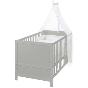 Roba Kinderbett - grau - Materialmix - 78 cm - 78 cm | Möbel Kraft