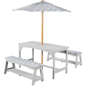 Roba Kindersitzgruppe mit Sitzauflage und Schirm Little Stars Outdoor + 4174705