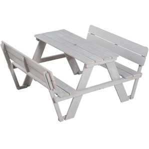 Roba Kindersitzgruppe Picknick für 4 - grau - Materialmix - 89 cm - 50 cm - cm 104,0 | Möbel Kraft