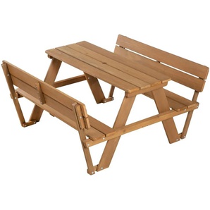 Roba Kindersitzgruppe  Picknick für 4 - holzfarben - Materialmix - 89 cm - 50 cm - 104 cm | Möbel Kraft
