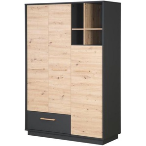 Roba Kleiderschrank - grau - Materialmix - 131,5 cm - 195 cm | Möbel Kraft